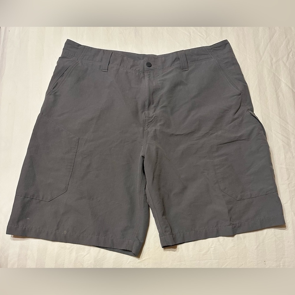 Horny Toad Men's 38 Performance Stretch Outdoor Shorts Gray Cargo Pockets Gorp
